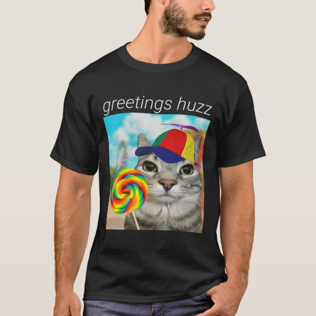 Hälsning Huzz Funny Gen Z Gen Alpha Slang Meme T Shirt (Framsida)