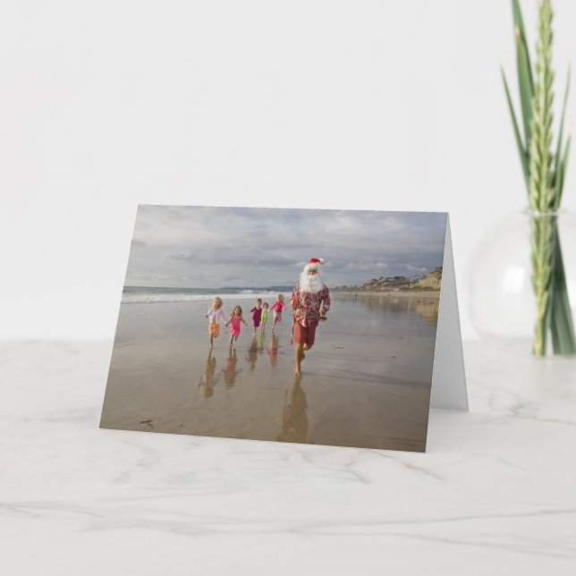 Hälsning Inside Santa Springa för hans fru! Helgkort (Framsida)