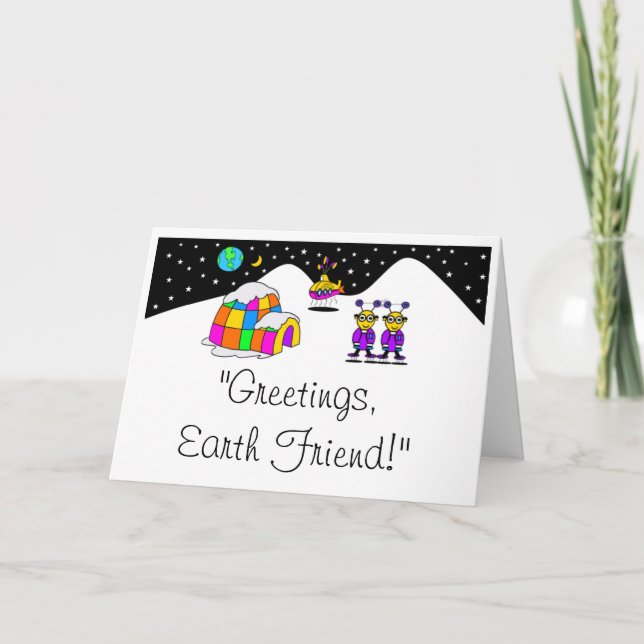 HÄLSNING, JORDVÄN! KORT (Framsida)