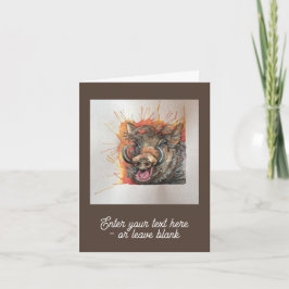 Hälsning-kort för anpassade Chortling Warthog Kort