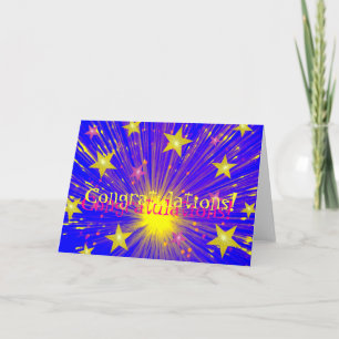 Hälsning-kort för Fireworks 'Grattiss!' Kort
