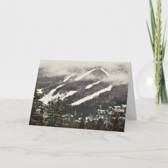 Hälsning-kort för Snö Mountain Helgkort (Framsida)