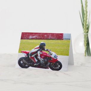 hälsning-kort för tävla motorcykel kort