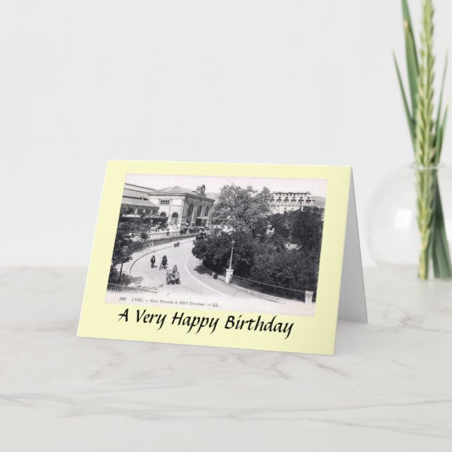 Hälsning-kort - Lyon, Frankrike (Gare Perrache) Kort (Framsida)