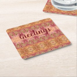 Hälsning njut av Helgdagarna Underlägg Papper Kvadrat