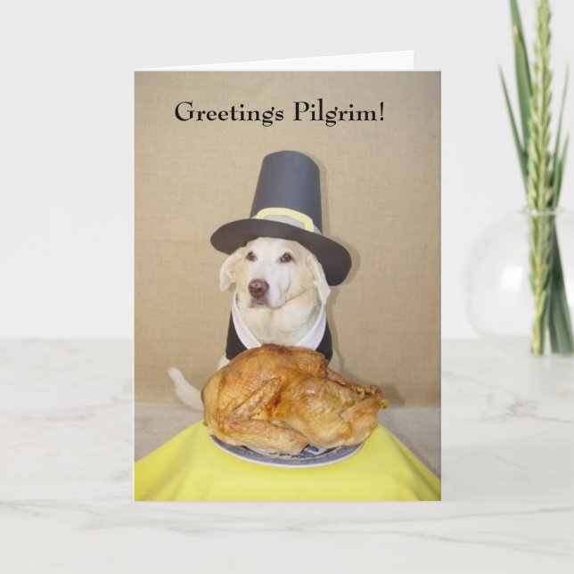 Hälsning Pilgrim! Helgkort (Framsida)