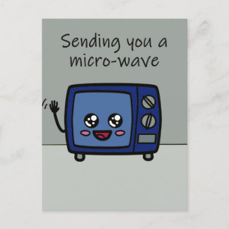 Hälsning skickar en mikrovågspassage till dig vykort