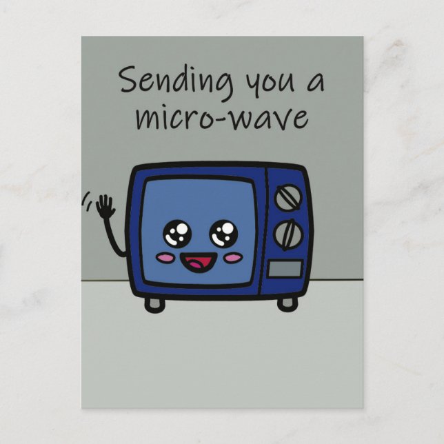 Hälsning skickar en mikrovågspassage till dig vykort (Framsida)