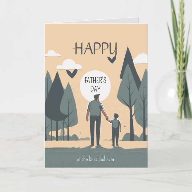 Hälsning till Bästa Pappa någonsin, Fin och funny Tack Kort (Framsida)