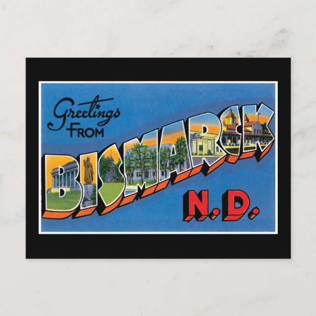 Hälsning till Bismark Vykort (Framsida)