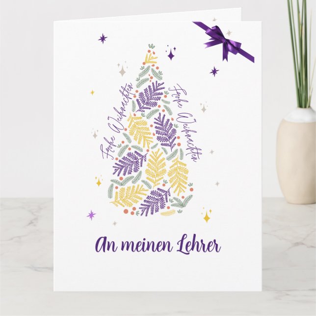 HÄLSNING TILL LÄRARE TYSKA KORTET KORT (Framsida)