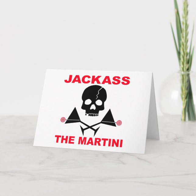 Hälsning, vykort - JACKASS, The Martini (Framsida)