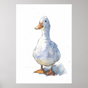 Hälsning White Anka Poster
