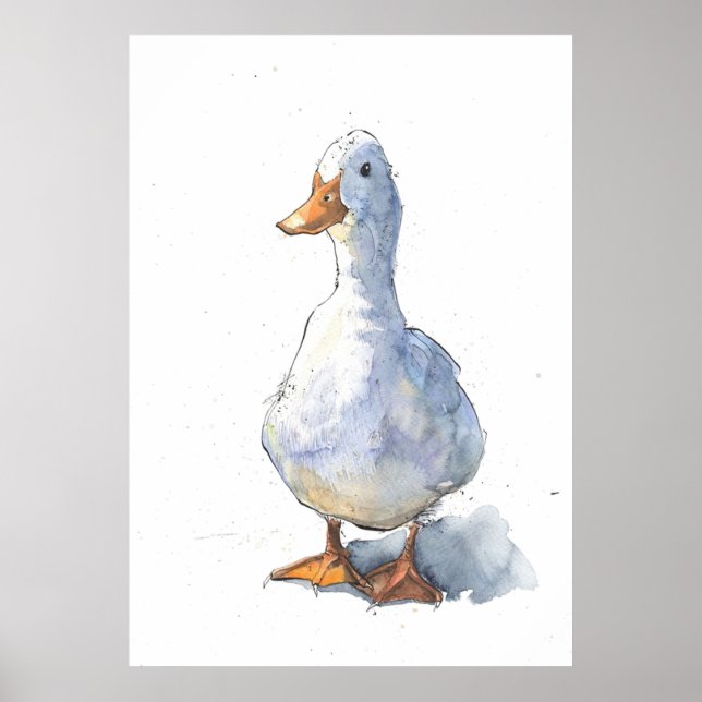 Hälsning White Anka Poster (Framsidan)