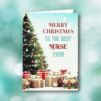 Hälsningar! Bästa sjuksköterska Merry Christmas-ko Kort