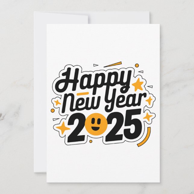 Hälsningar för ett ljust 2025-julkort julkort (Framsida)