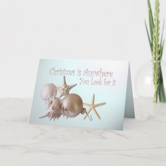 Hälsningar för havsnäckskaljul helgkort (Framsida)