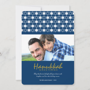 Hälsningar för helgdag för vitHanukkah Julkort