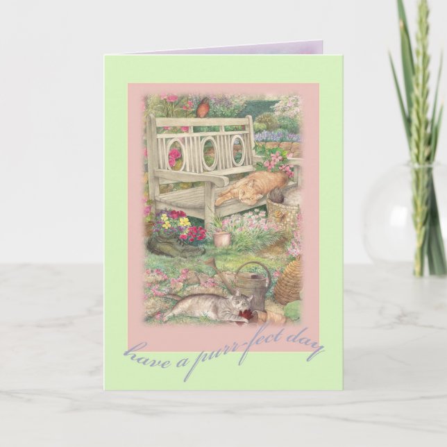 Hälsningar för mors dagPurrfect illustration Kort (Framsida)