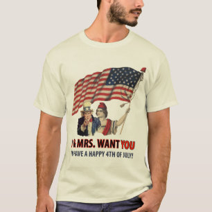 Hälsningar för Uncle Sam för fourthen Tee