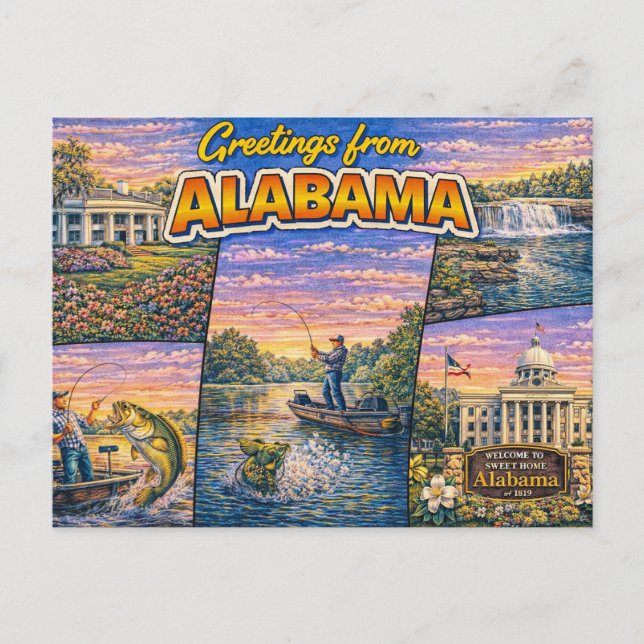 Hälsningar från Alabama vykort (Framsida)