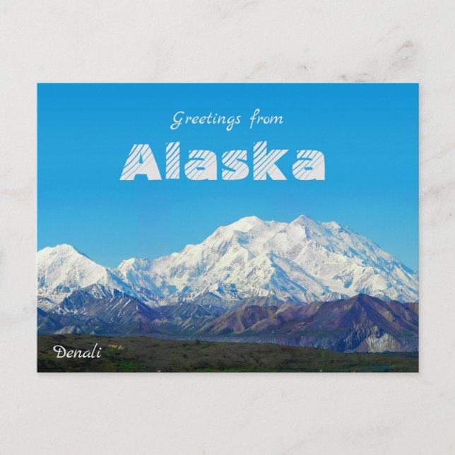 Hälsningar från Alaska Denali vykort Scenisk (Framsida)