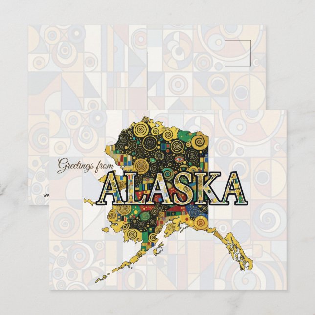 Hälsningar från Alaska Vykort (Fram/baksida)