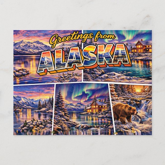 Hälsningar från Alaska vykort (Framsida)