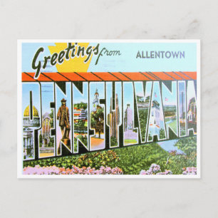 Hälsningar från Allentown, Pennsylvania Vykort