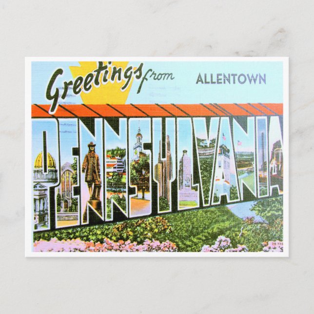 Hälsningar från Allentown, Pennsylvania Vykort (Framsida)
