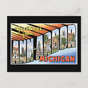 Hälsningar från Ann Arbor, Michigan! Postkort Vykort