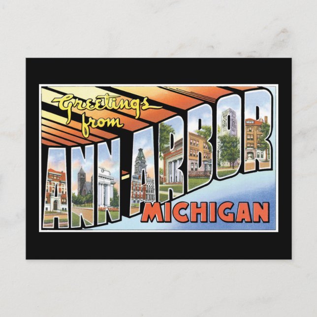 Hälsningar från Ann Arbor, Michigan! Postkort Vykort (Framsida)