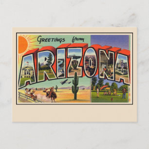 Hälsningar från Arizona Stor brevbokstav postkort Vykort