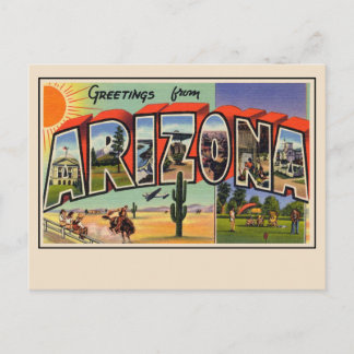 Hälsningar från Arizona Stor brevbokstav postkort Vykort