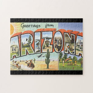 Hälsningar från Arizona_Vintage reser affischen Pussel