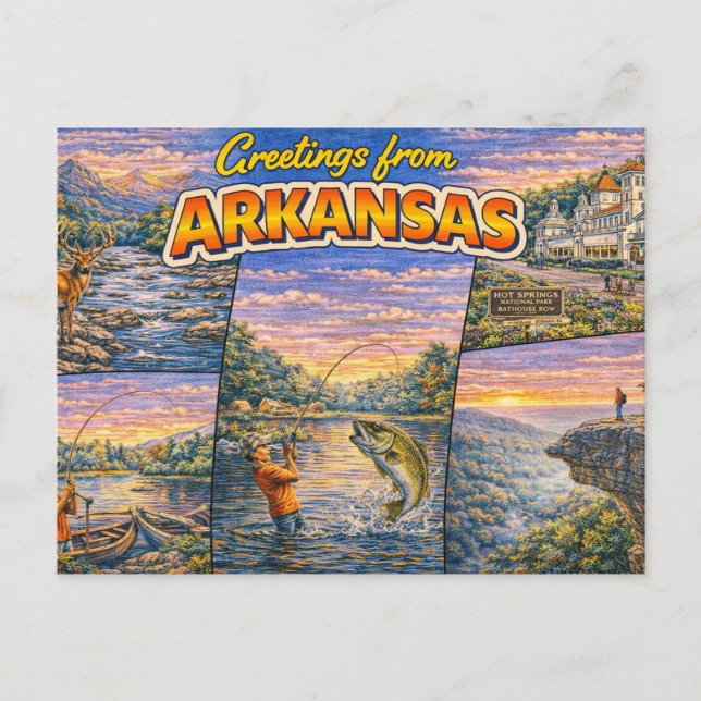 Hälsningar från Arkansas vykort (Framsida)