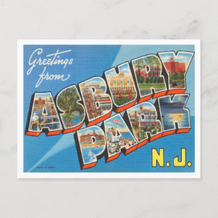 Hälsningar från Asbury Park, New York Resa Vykort