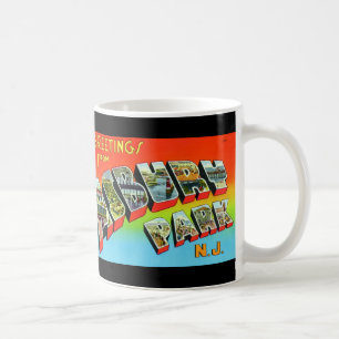 Hälsningar från Asbury parkerar NJ-vintagemuggen Kaffemugg