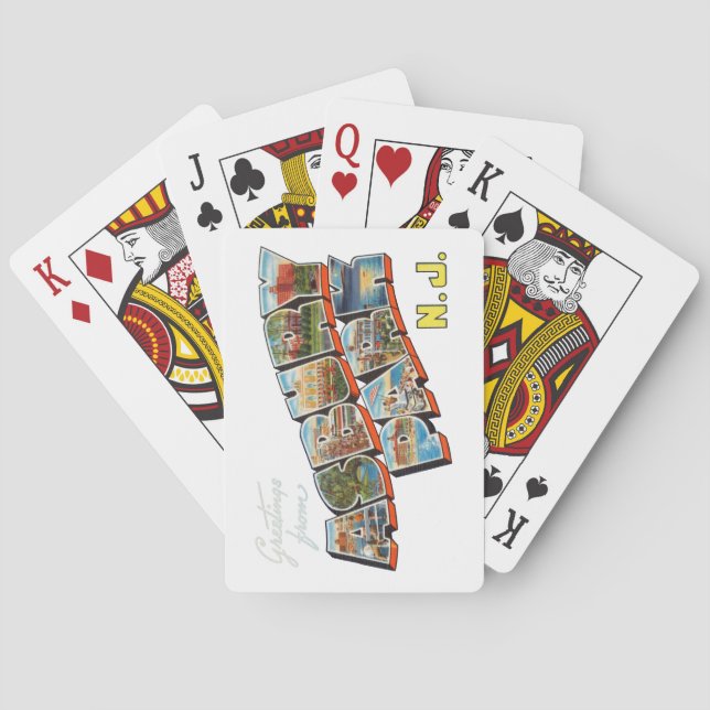 Hälsningar från Asbury parkerar nytt - jerseyen Casinokort (Baksidan)