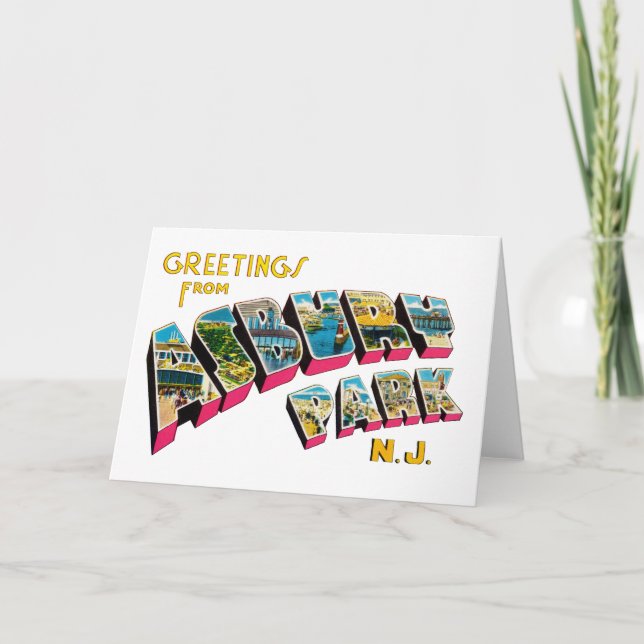 Hälsningar från Asbury parkerar nytt - jerseyen Kort (Framsida)