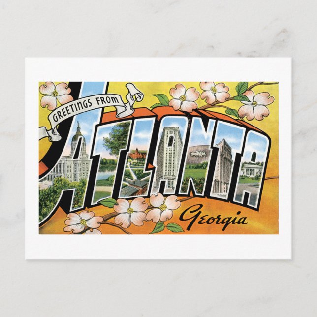 Hälsningar från Atlanta Georgia Vykort (Framsida)
