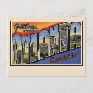 Hälsningar från Atlanta Large Letter Postcard Vykort