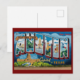 Hälsningar från Austin, Texas Vykort