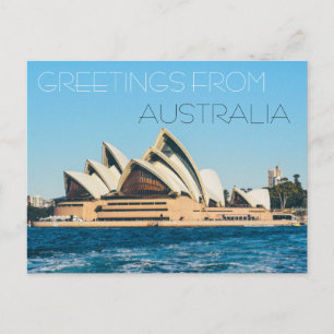hälsningar från australiens operahus vykort havet
