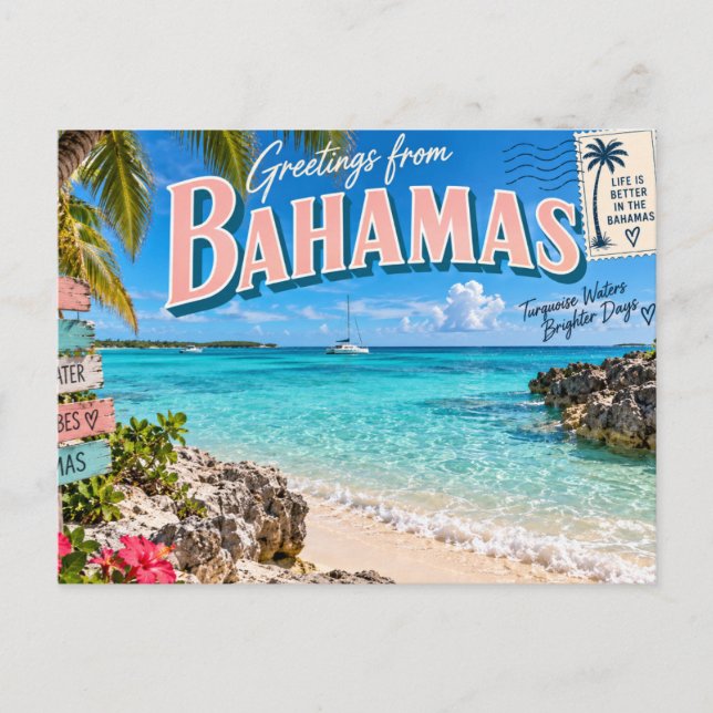 Hälsningar från Bahamas Vykort (Framsida)