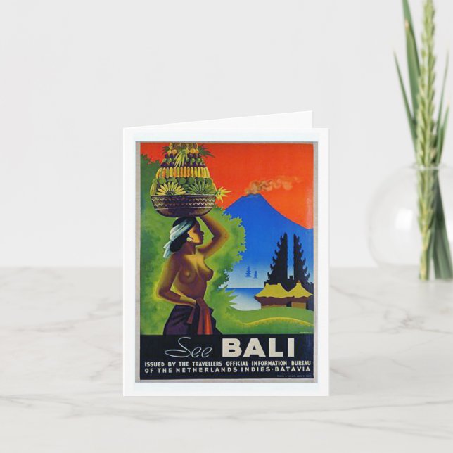 Hälsningar från Bali, Indonesien Kort (Framsida)