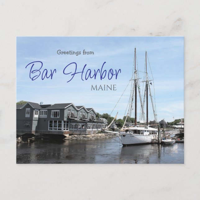 Hälsningar från Bar Harbor Maine vykort (Framsida)