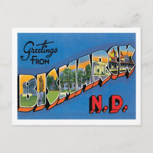 Hälsningar Från Bismarck North Dakota USA Stad Vykort