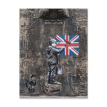 Hälsningar från Bonnie Scotland Street Art vykort