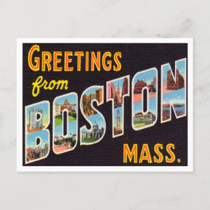 Hälsningar från Boston, Massachusetts Resa Vykort